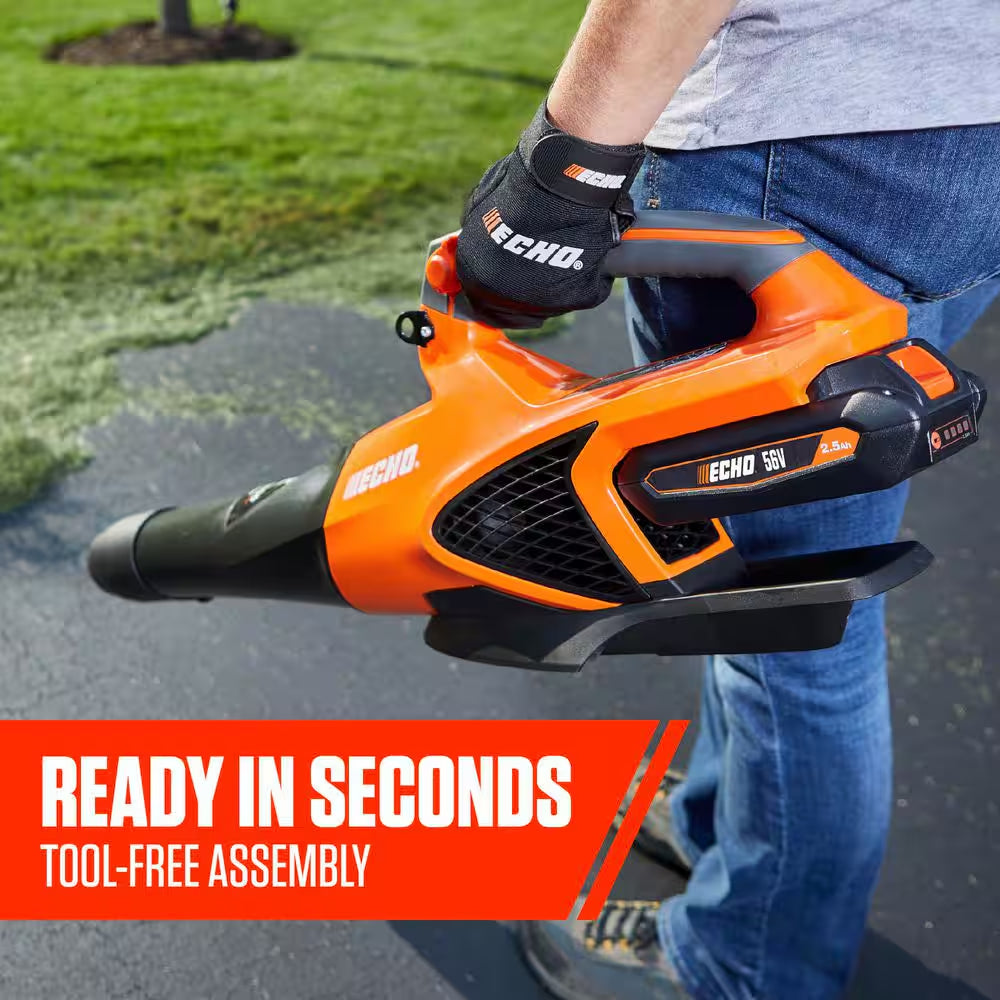 56V 151 MPH 526 CFM Cordless Battery Powered Handheld Leaf Blower with 2.5Ah Battery and Charger