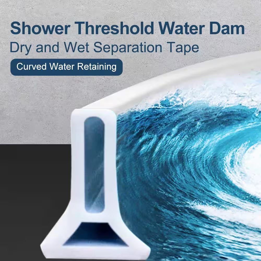 1.2 In. X 122 In. Shower Threshold Water Dam Bath Shower Barrier Retention System Dry and Wet Separation Tape