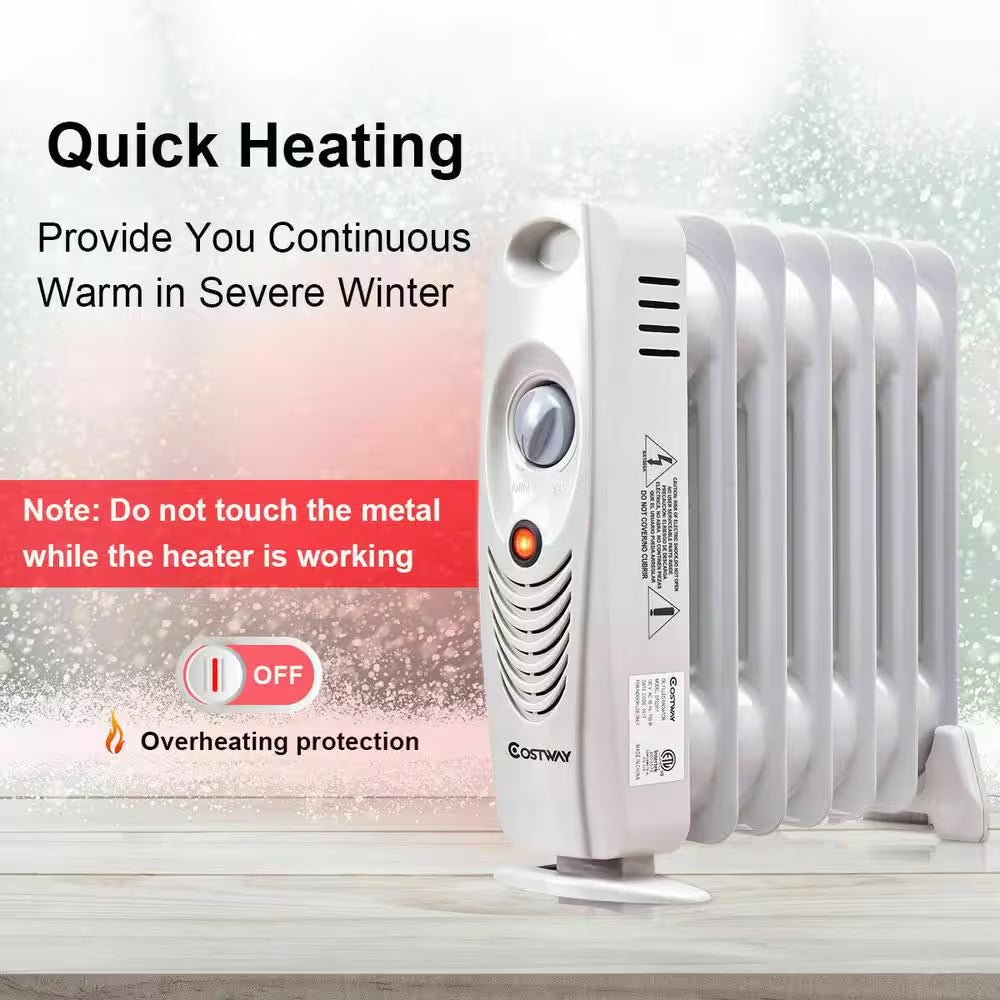 700-Watt Electric Oil-Filled Radiant Space Heater