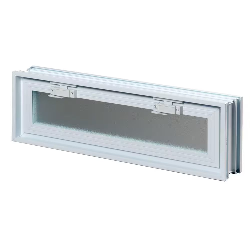 3 In. Thick Series 24 In. X 6 In. X 3 In. Hopper Vent for Glass Block Windows (Actual 23.25 In. X 5.75 In. X 3.12 In.)