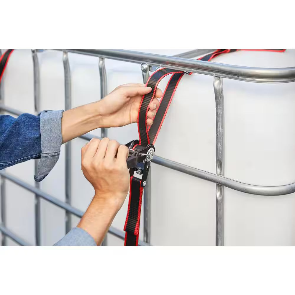 16 Ft. 1.25 In. Ratchet Tie-Down Straps with S-Hook (4-Pack)