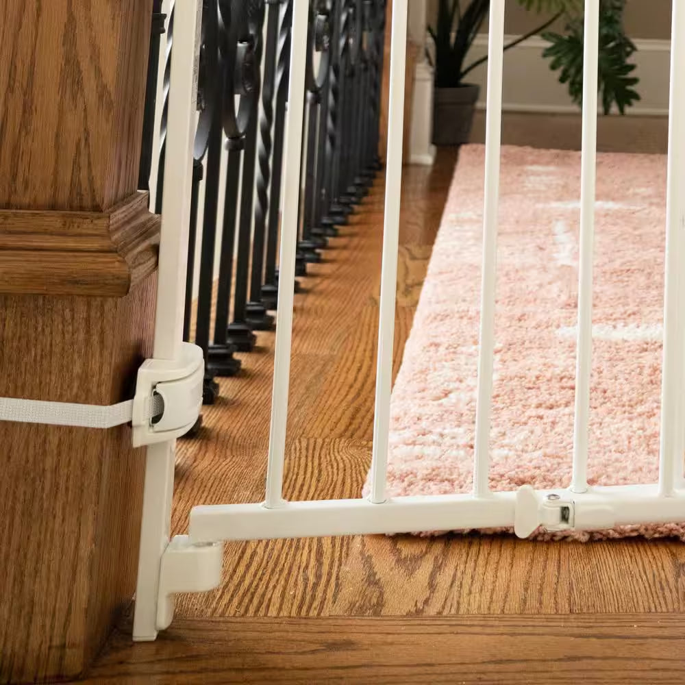Stairway plus 46W Series Safety Pet and Baby Gate, 32 In. - 48 In. Wide, 32.5 In. Tall, Pressure or Hardware Mounted