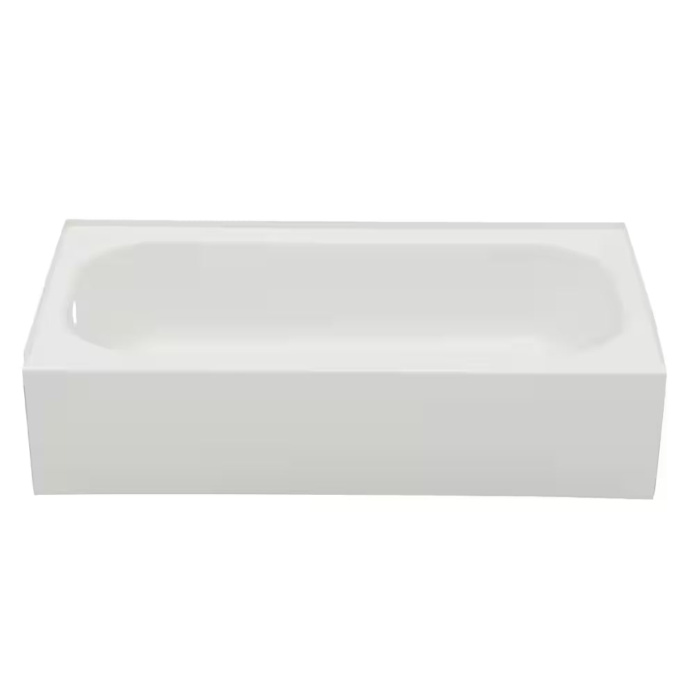 Aloha 60 In. X 30 In. Alcove Soaking Bathtub with Left Drain in White