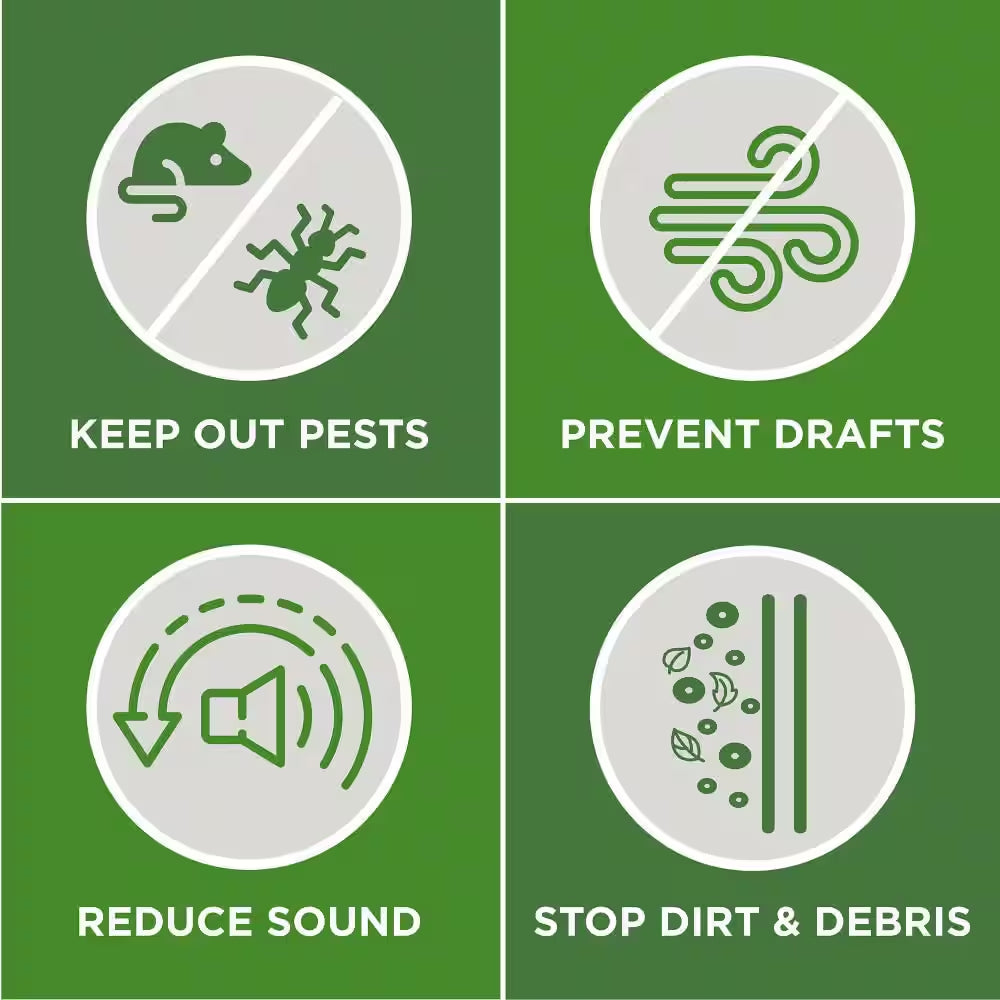 36 In. Brown Vinyl U-Shape Deny Slide-On under Door Seal