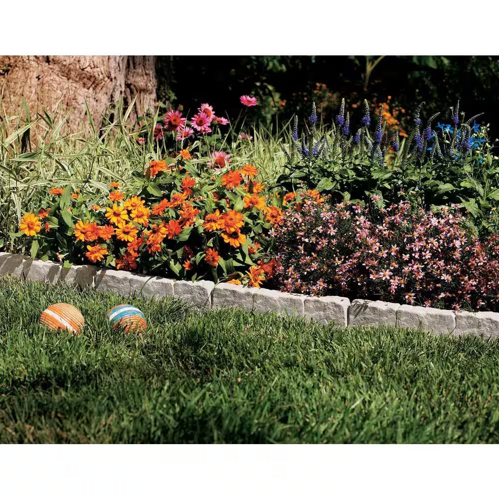Border Stone 10 Ft. (12 In. Sections) Plastic Border Edging