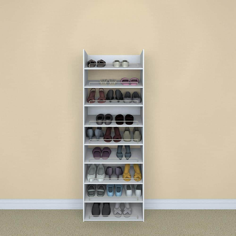 Impressions 3-Shelf White Shoe Organizer