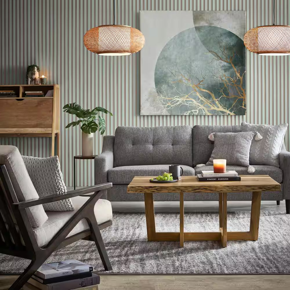 Sherill Modern Ripples Gray 8 Ft. X 10 Ft. Living Room/Bedroom/Dining Room Area Rug