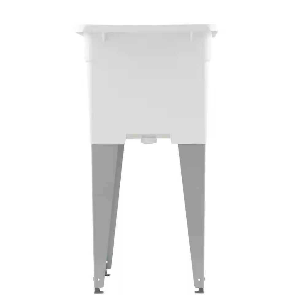 18 In. X 24 In. Plastic Utilatub Single Laundry Tub in White