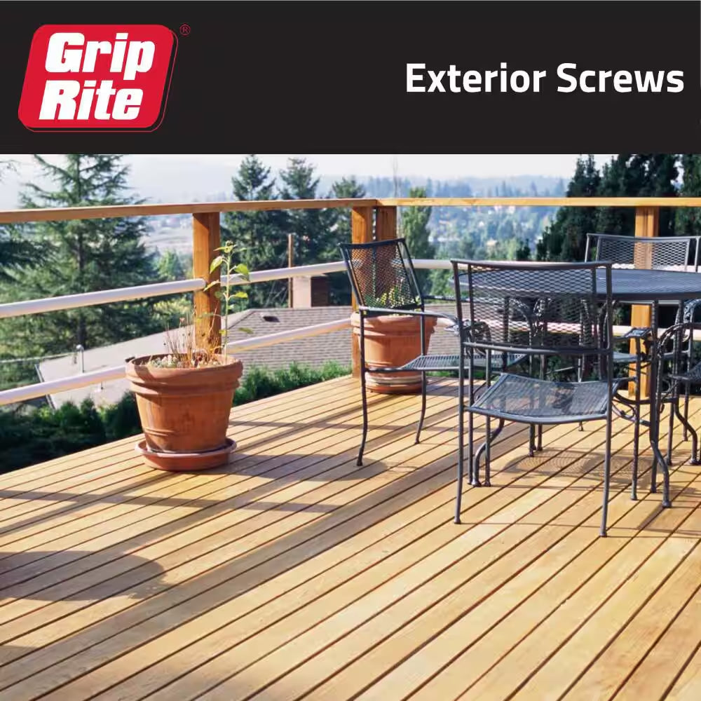 #8 X 1-5/8 In. #2 Phillips Bugle Head Coarse Thread Coated Exterior Wood Deck Screws 1 Lb. Box