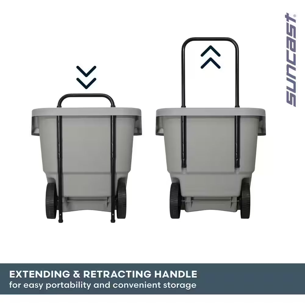 2 Cu. Ft. Portable Plastic Gray Garden Cart