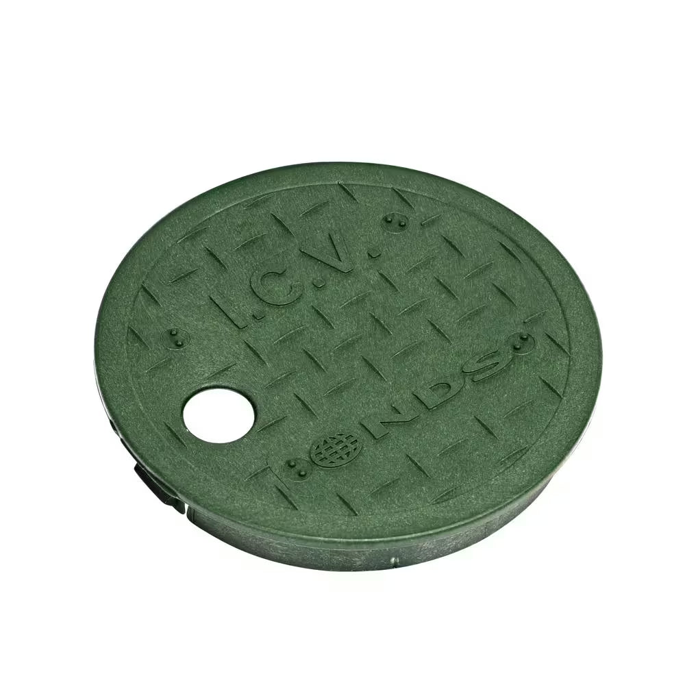 6 In. round Valve Box Cover, Green ICV