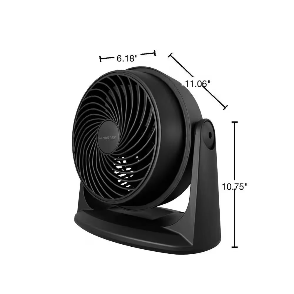 8 In. 3 Speed Personal Desk Fan in Black