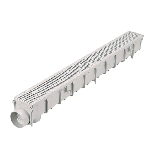 Pro Series 3 In. X 40 In. Plastic Channel Drain Kit with Grate