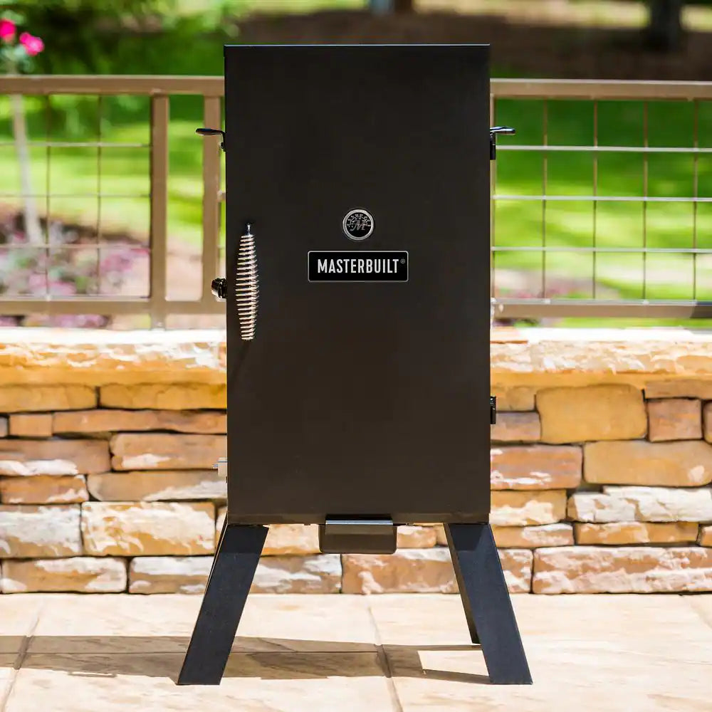 30 In. Analog Electric Smoker in Black with 3 Racks