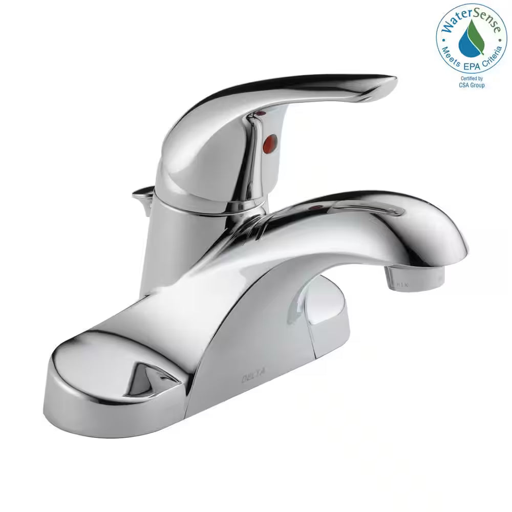 Foundations 4 In. Centerset Single-Handle Bathroom Faucet in Chrome