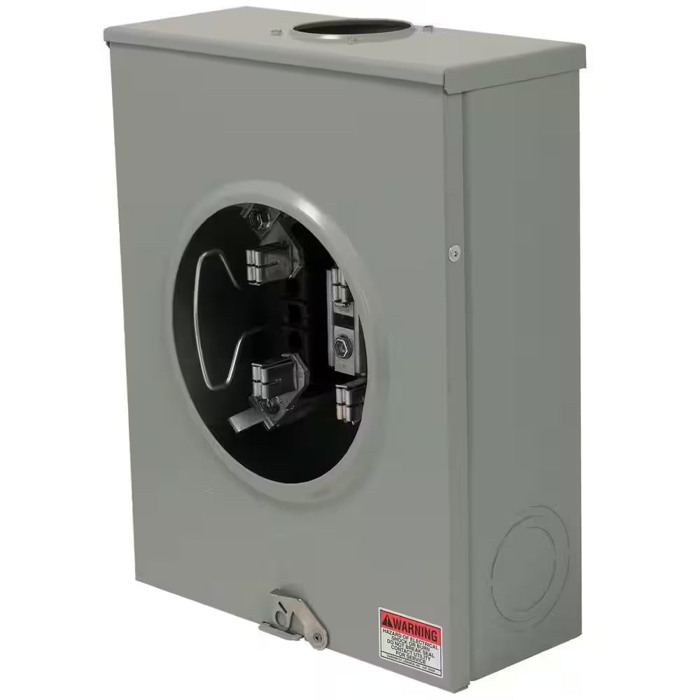 200 Amp Ringless-Horn Bypass Overhead or Underground Meter Socket with Tri-Plex Grounding