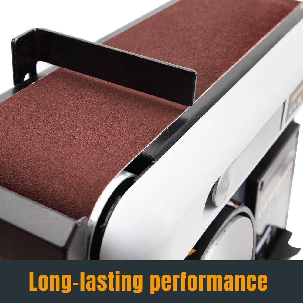 6 In. X 48 In. 120-Grit Aluminum Oxide Sanding Belt for Bench Belt Sander (10-Pack)