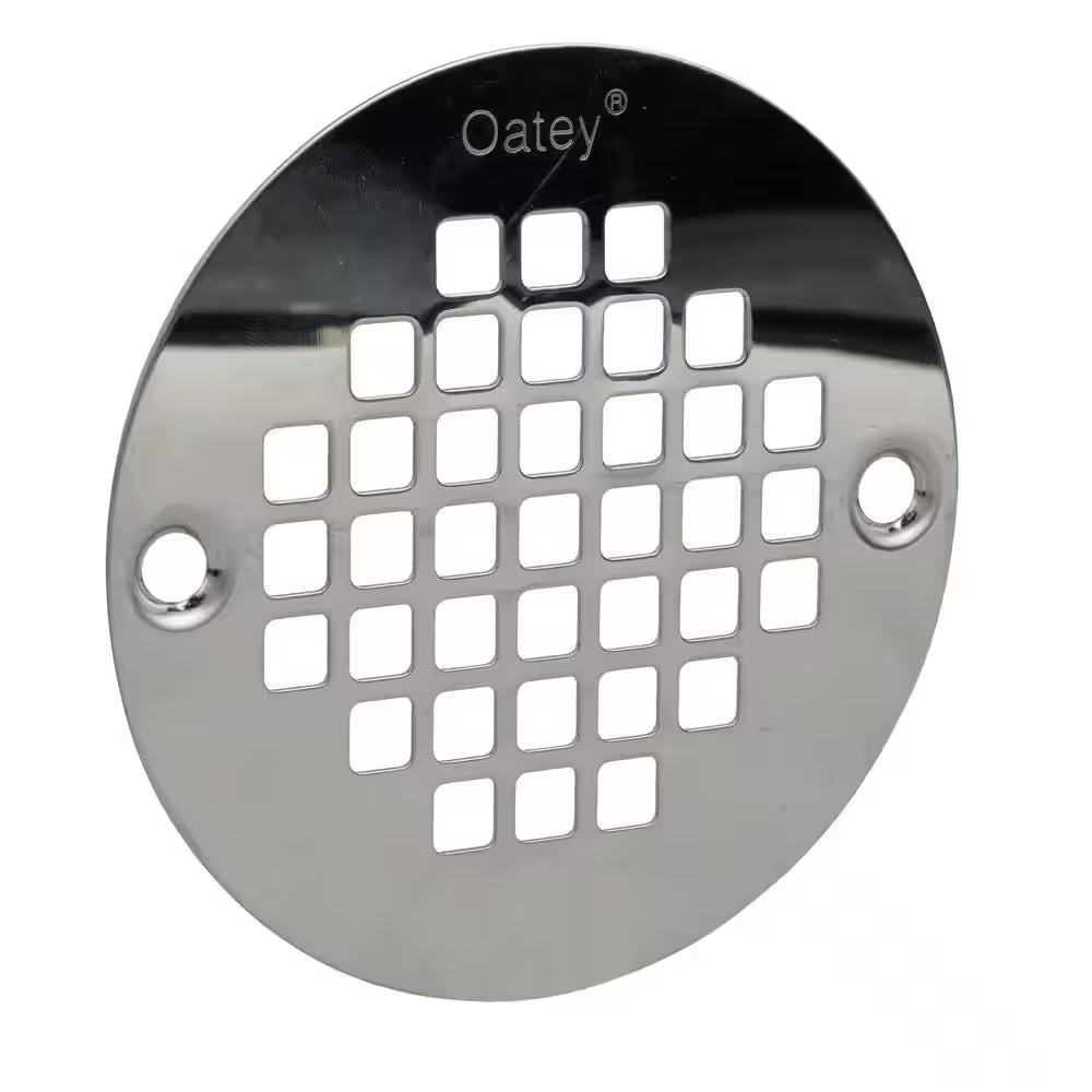 4 In. round Screw-In Stainless Steel Shower Drain Cover