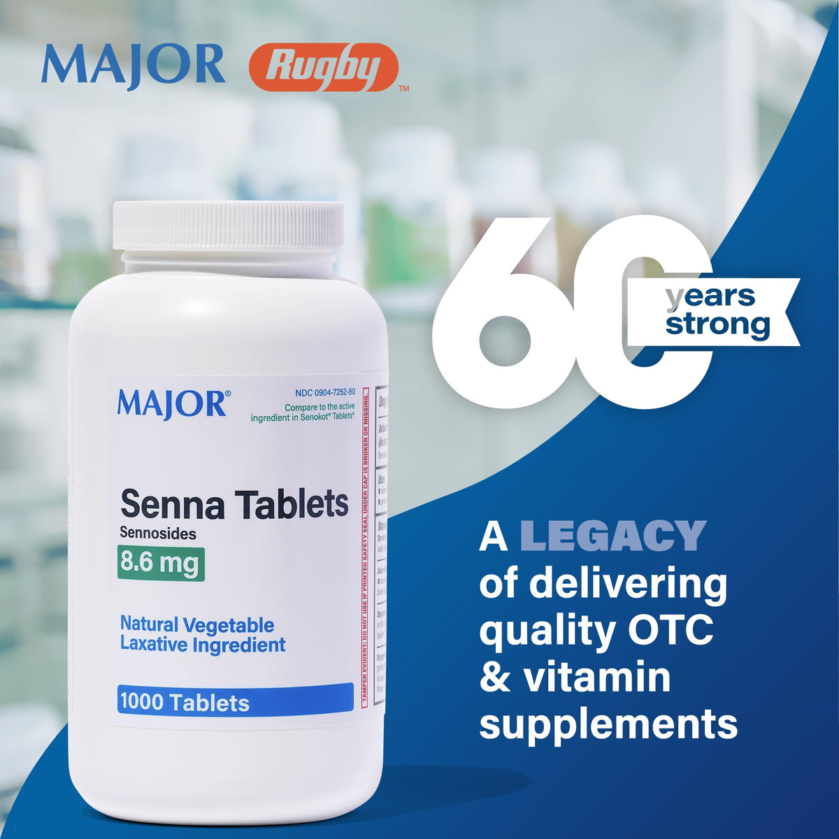 Major Sennosides 8.6mg Laxative 1000 Tablets