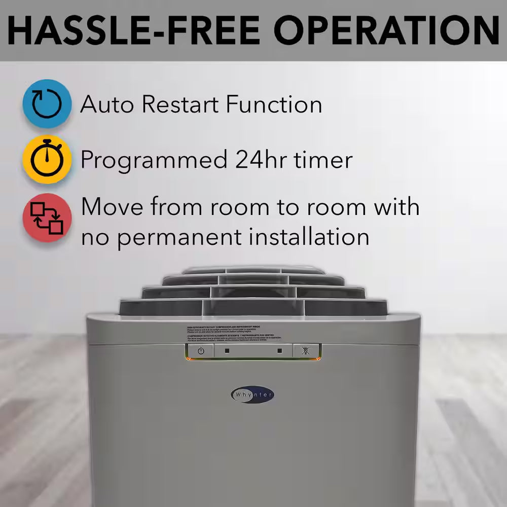 6,400 (DOE) BTU Portable Air Conditioner Cools 420 Sq. Ft., Dehumidifier, Remote and Carbon Filter in Gray