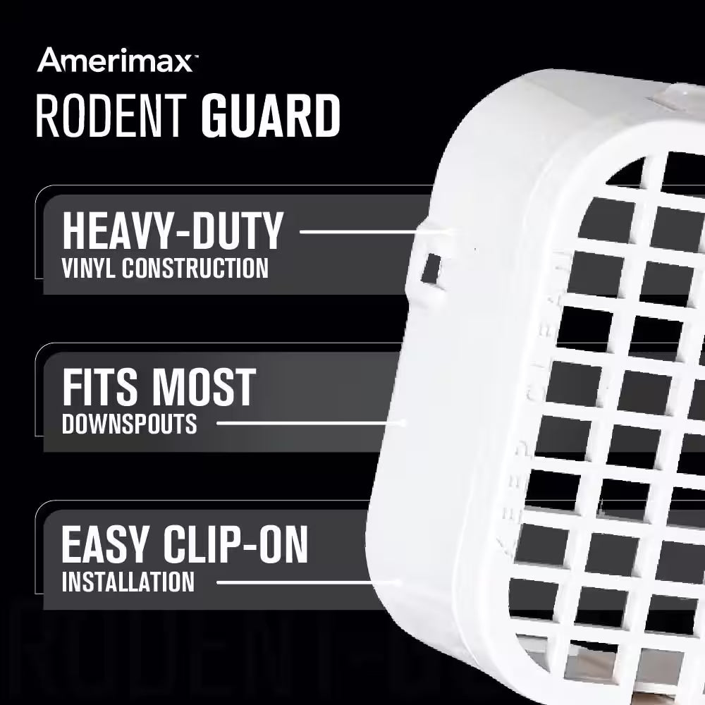 3 In. X 4 In. White Vinyl Rodent Guard