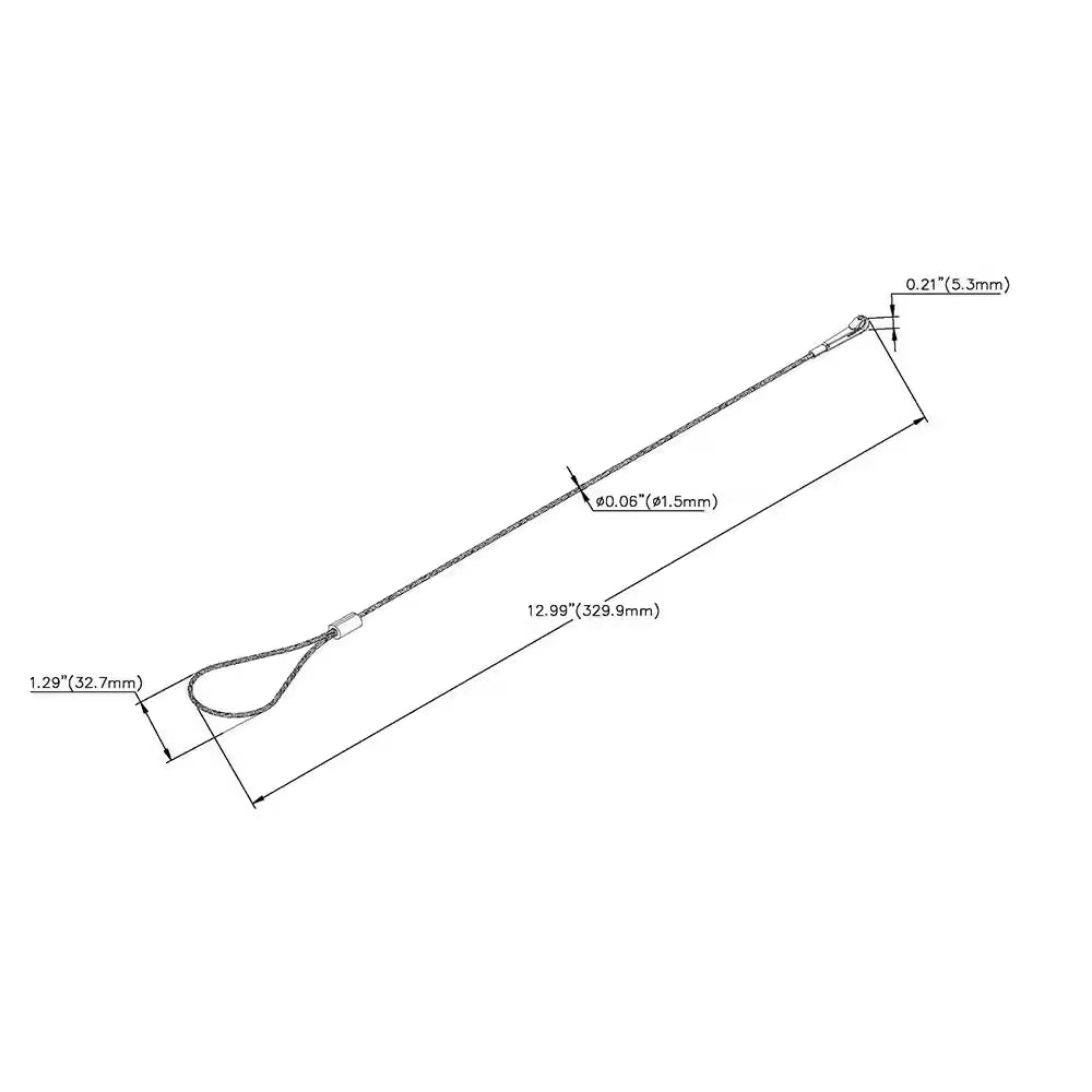 0.78 In. X 12.2 In. Stainless Steel Gate Latch Cable