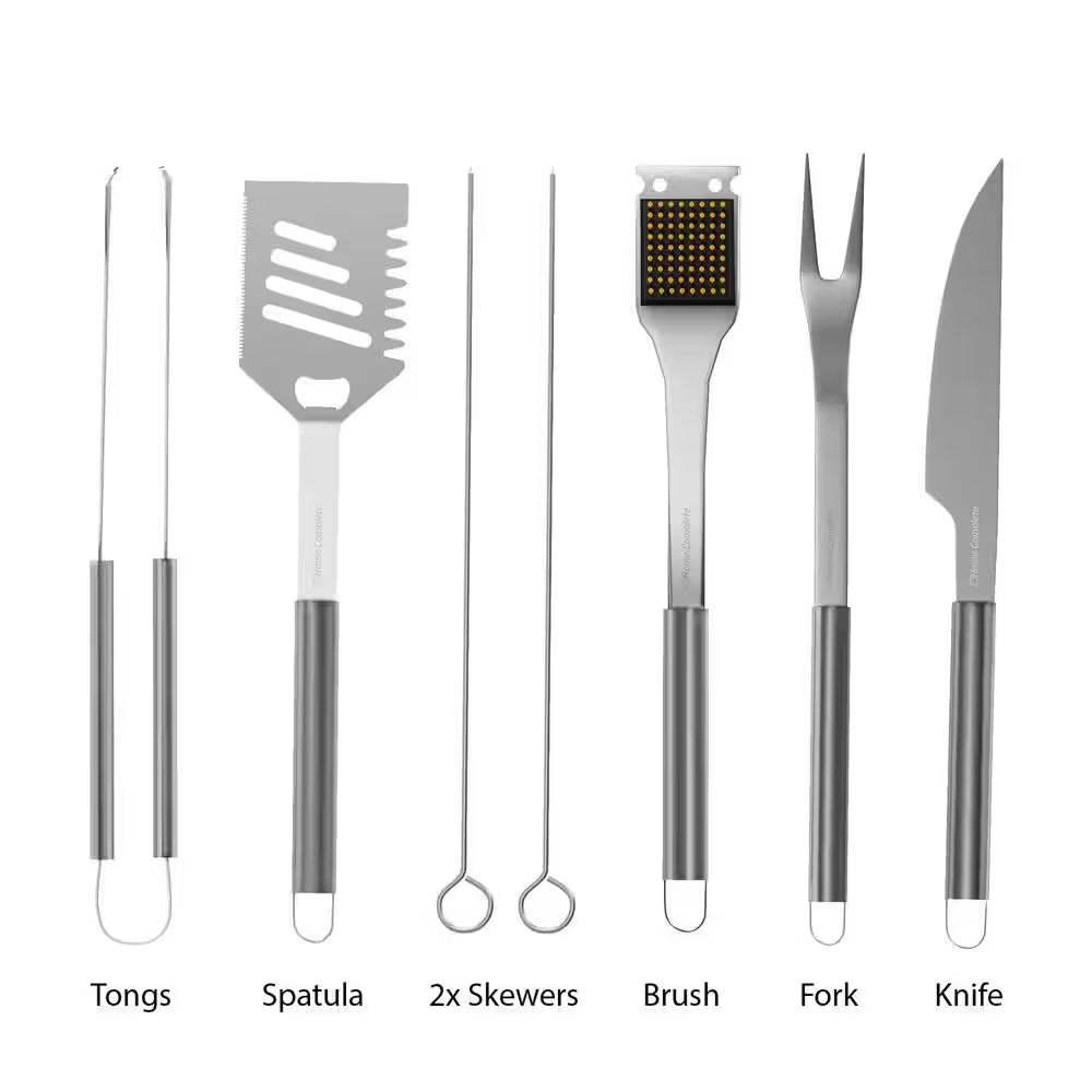 Stainless Steel BBQ Grill Tool Set with Storage Case
