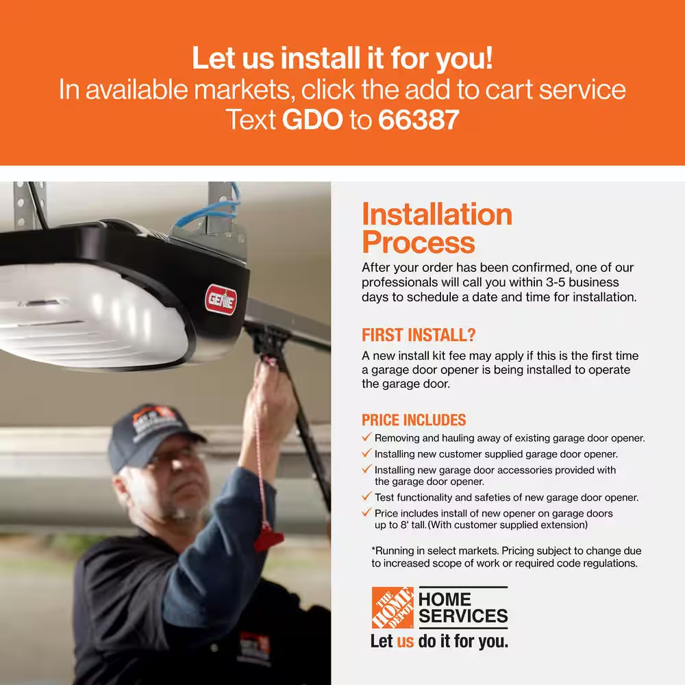 Chain Drive 550 1/2 Hpc Durable Chain Garage Door Opener with Wireless Keypad