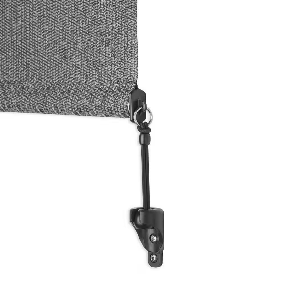 Pewter Cordless UV Blocking Fade Resistant Fabric Exterior Roller Shade 96 In. W X 72 In. L