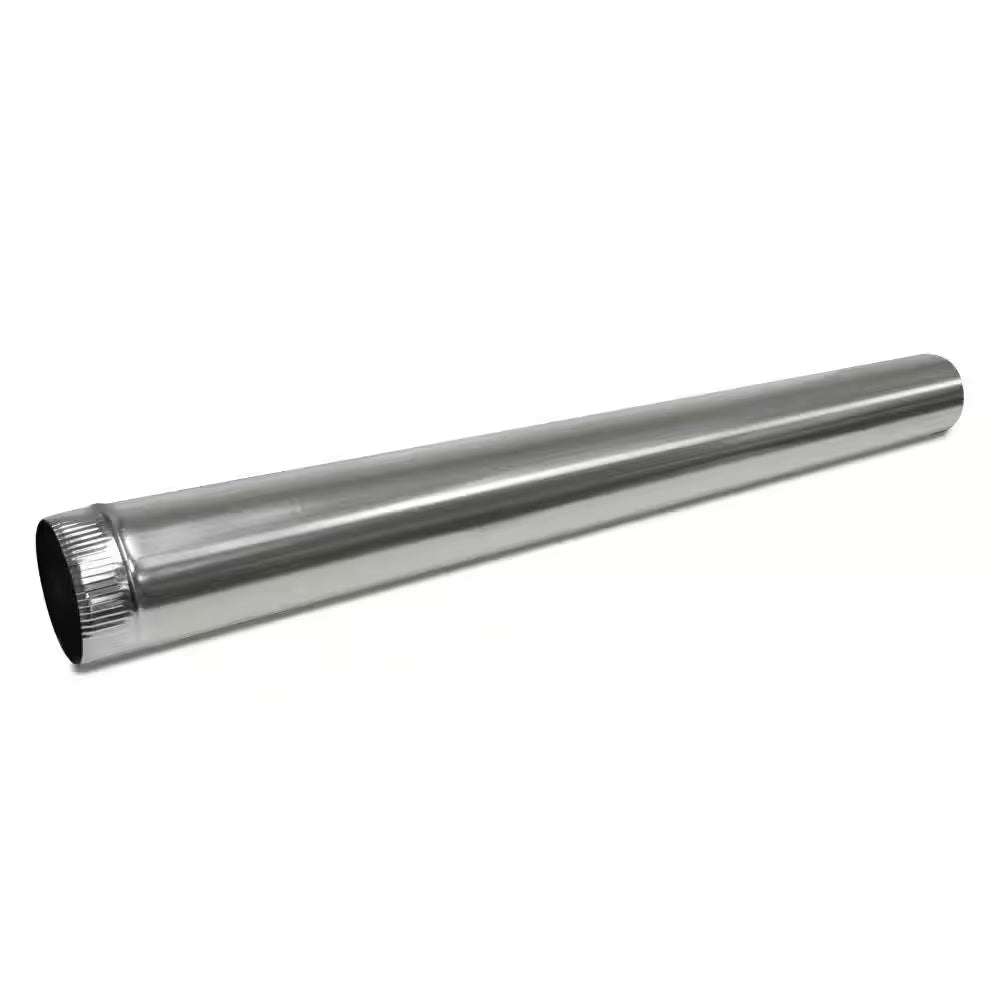 10 In. X 5 Ft. round Metal Duct Pipe