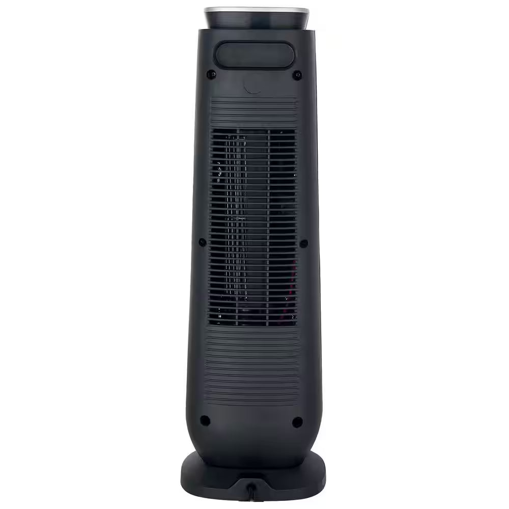 1500-Watt 23 In. Digital Tower Indoor Ceramic Heater Quiet Operation W/ Safety Overheat Protection and Fan Mode in Black