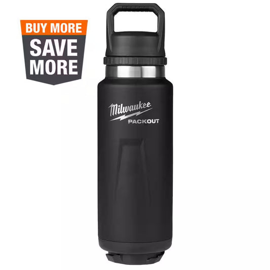 PACKOUT Black 36 Oz. Insulated Bottle W/Chug Lid