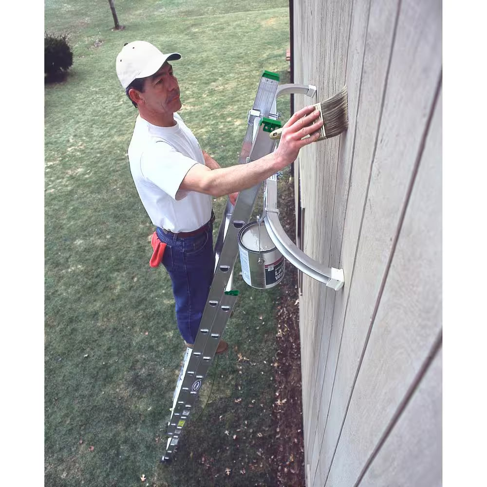 16 Ft. Aluminum Extension Ladder (15 Ft. Reach Height) with 225 Lb. Load Capacity Type II Duty Rating