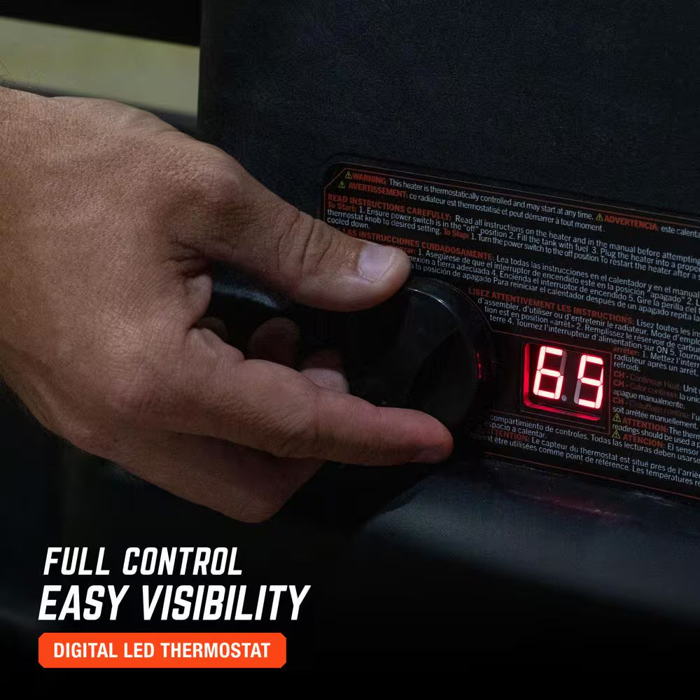 Contractor Series 80,000 BTU Black Forced Air Kerosene/Diesel Outdoor Space Heater with Thermostat