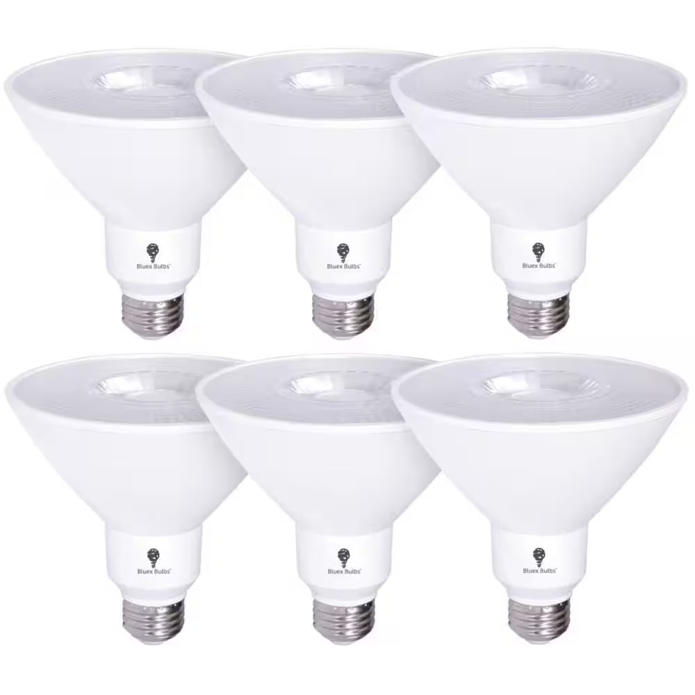 170-Watt Equivalent PAR38 Bright White (3000K) Flood Indoor/Outdoor LED Light Bulb (6-Pack)