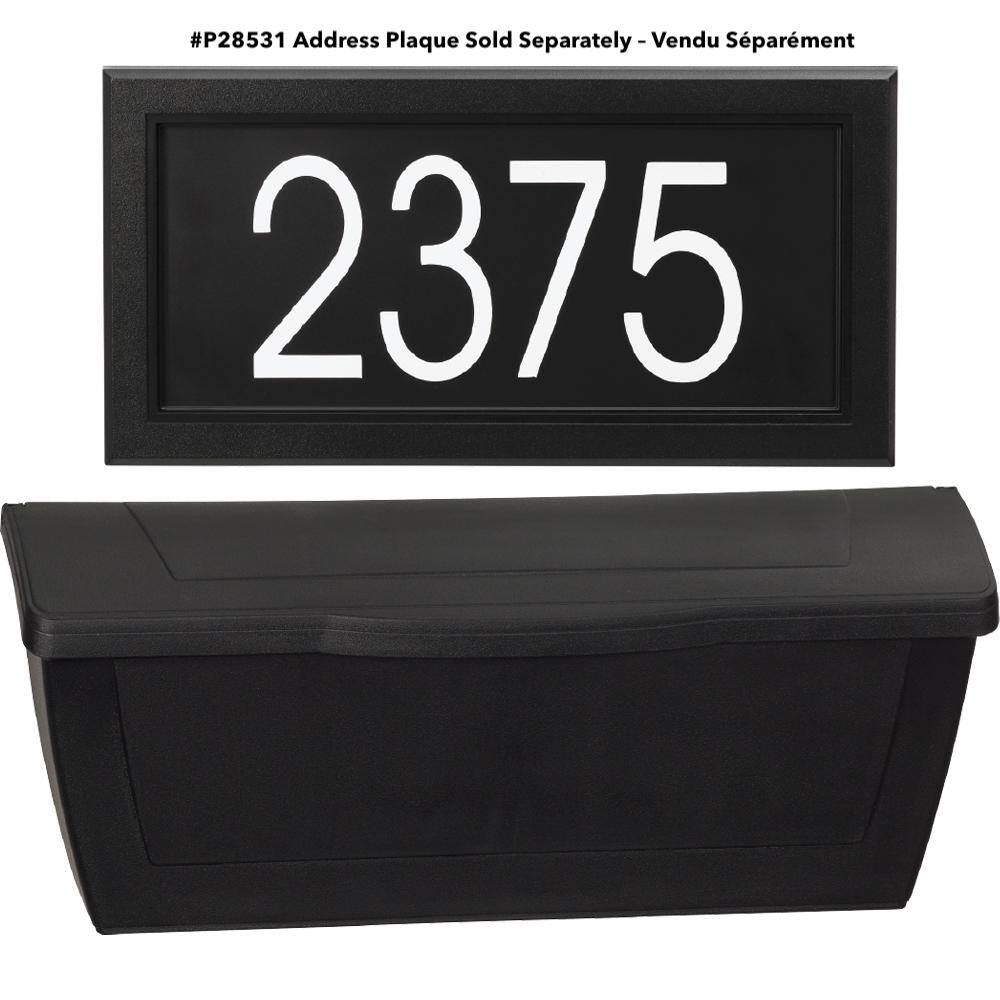 Black Classic Wall Mount Mailbox