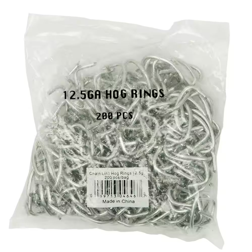 12.5-Gauge Galvanized Steel Chain Link Fence Hog Rings (200-Pieces/Bag)