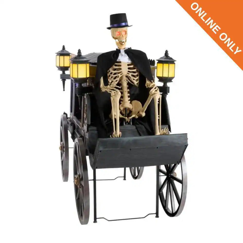5 FT Grave & Bones Animated LED Hearse