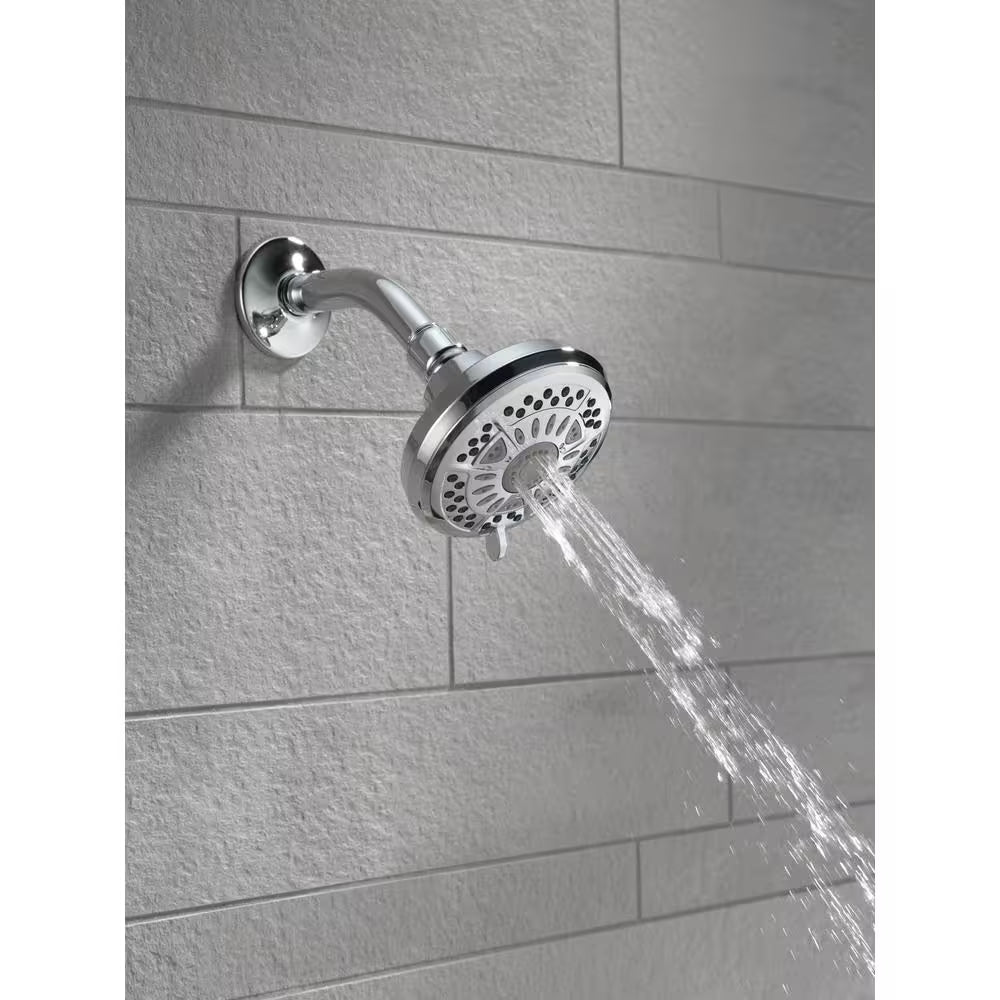6-Spray Patterns 1.75 GPM 4.38 In. Wall Mount Fixed Shower Head in Chrome