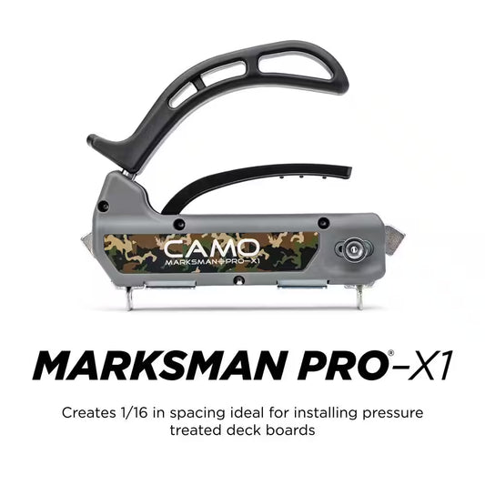 Marksman Pro-X1 - Hidden Deck Fastener Installation Tool - 1/16 In. Spacing for Pressure Treated Deck Boards