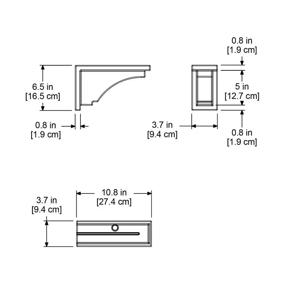 Fairfield White Polyethylene Decorative Corbel