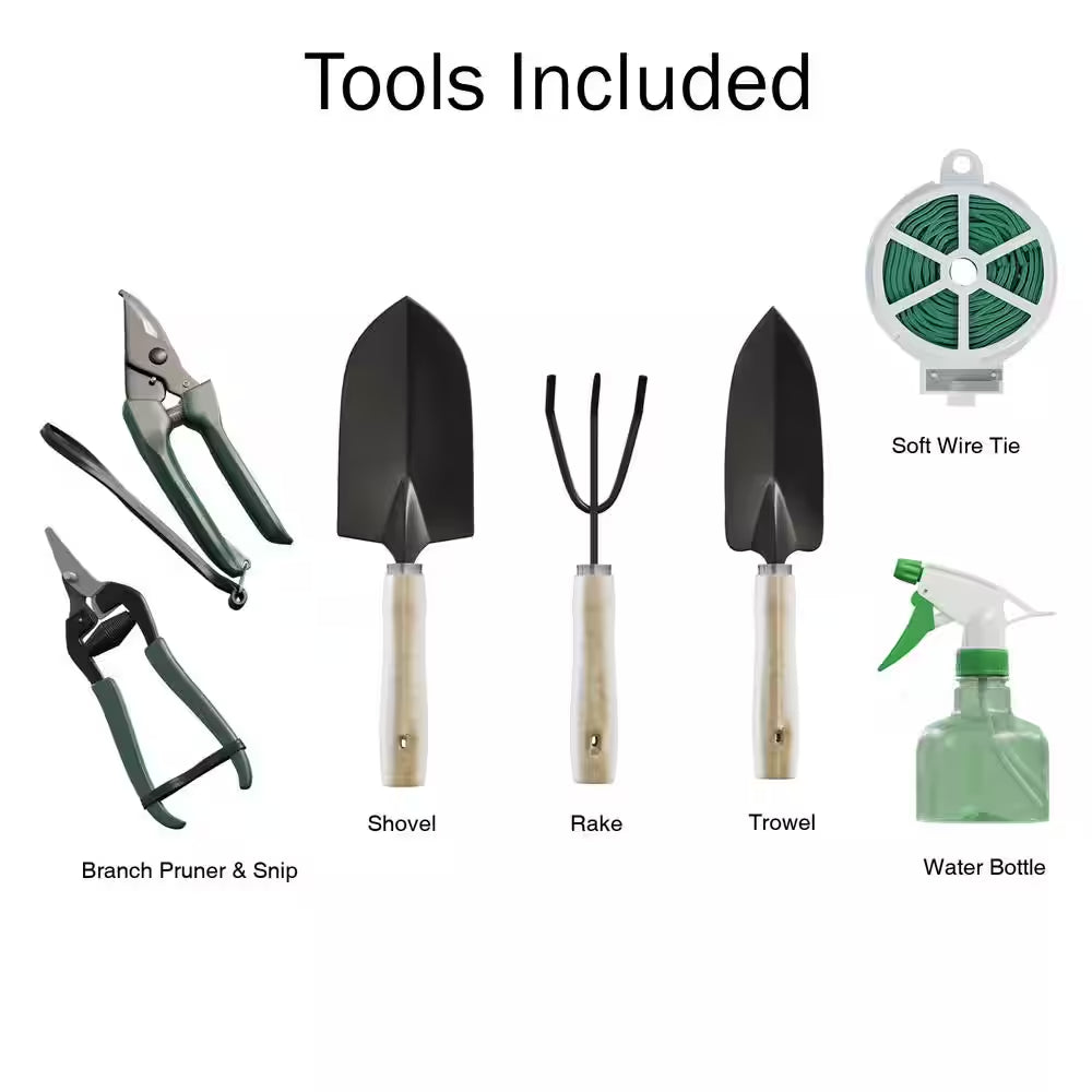 8.25 In. Garden Tool and Tote Set (8-Piece)