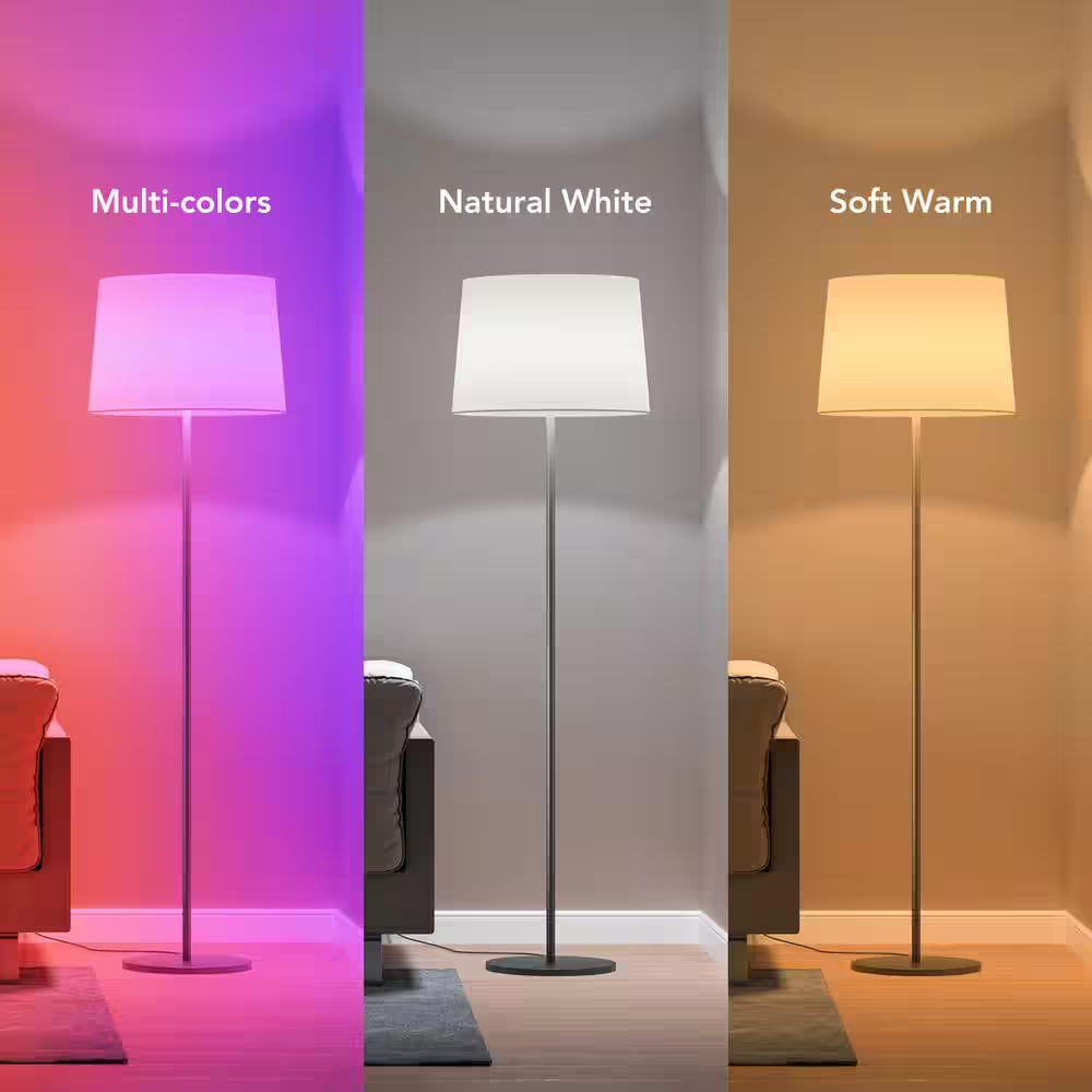 4-Packs 9-Watt 800 Lumens A19 Shape E26 Base 2700-6500K RGBWW Smart LED Bulb