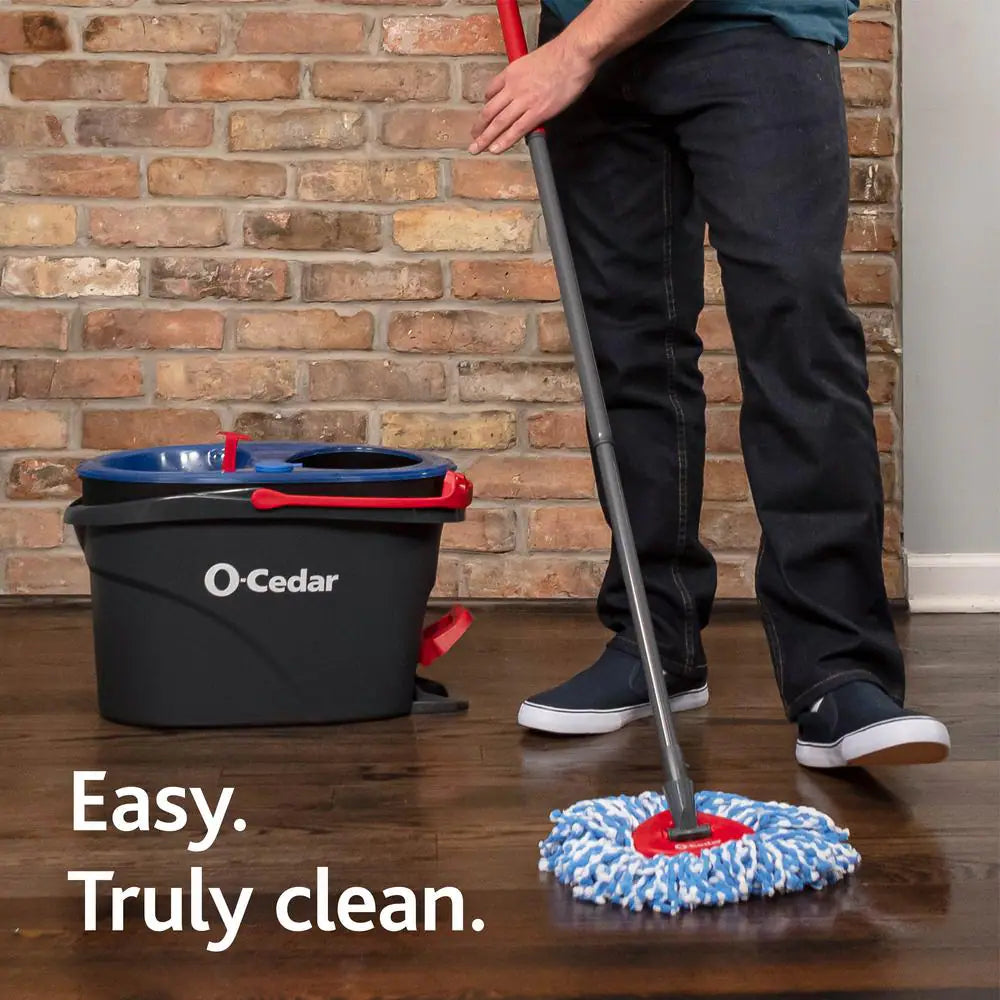 Rinseclean Clean Water Microfiber Spin Mop and Bucket System, Clean with Clean Water