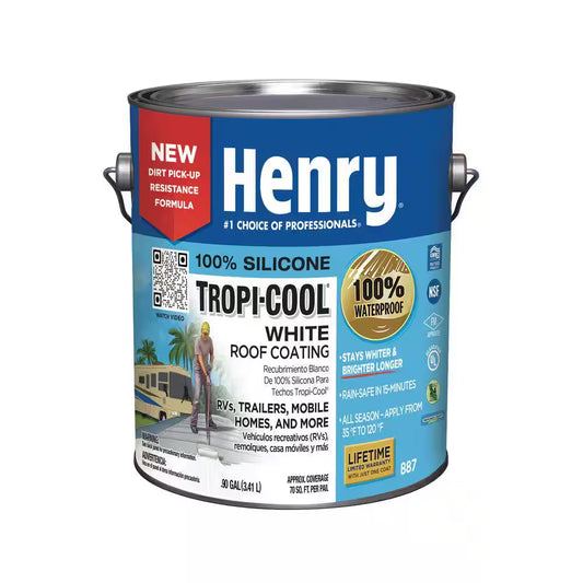 887 Tropi-Cool White 100% Silicone Reflective Roof Coating 0.90 Gal.