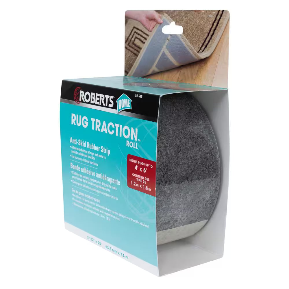 2-1/2 In. X 8.3 Yds. Rug Traction Anti-Slip Rubber Tape