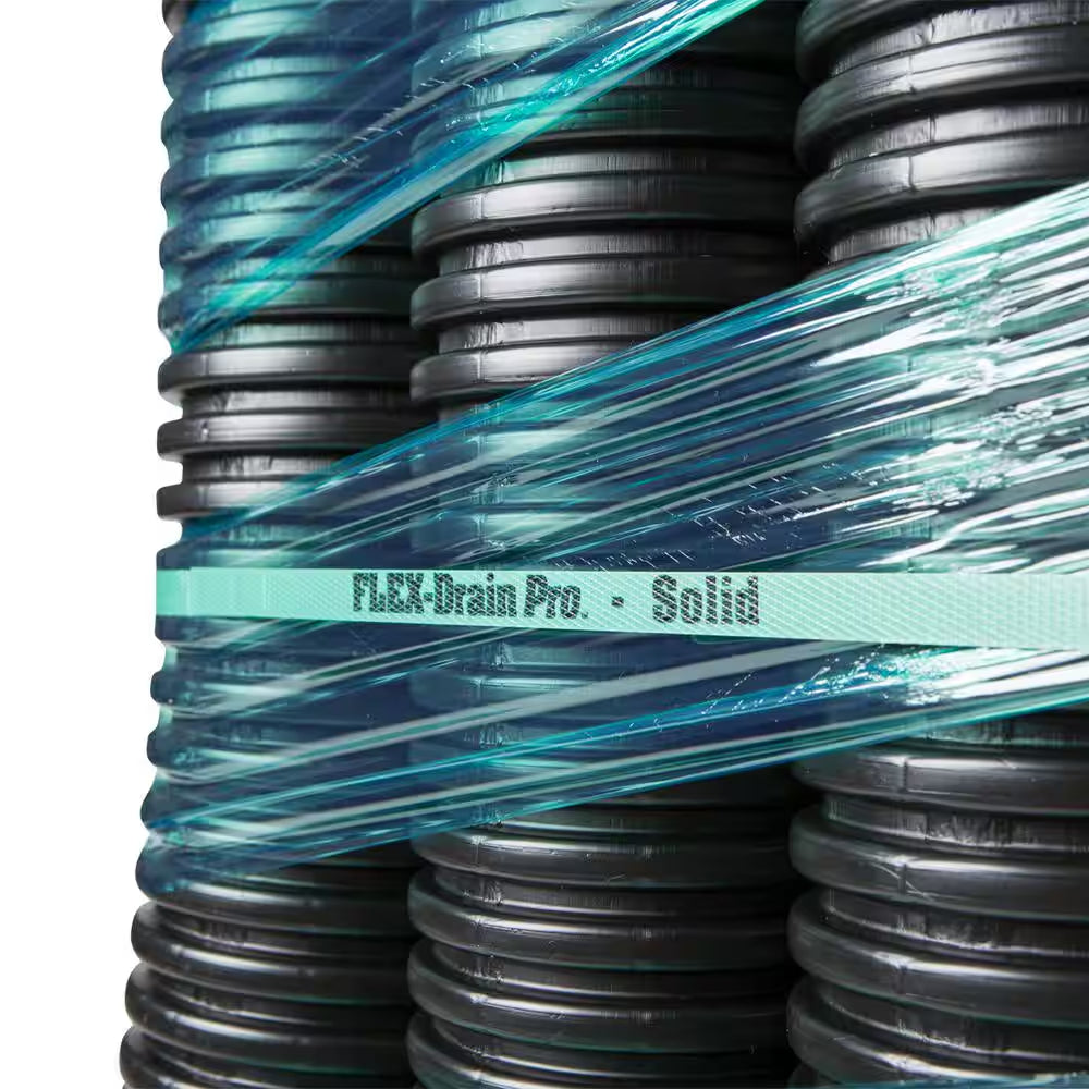 Flex Drain Pro 4 In. X 50 Ft. High Density Polyethylene Solid Drain Pipe
