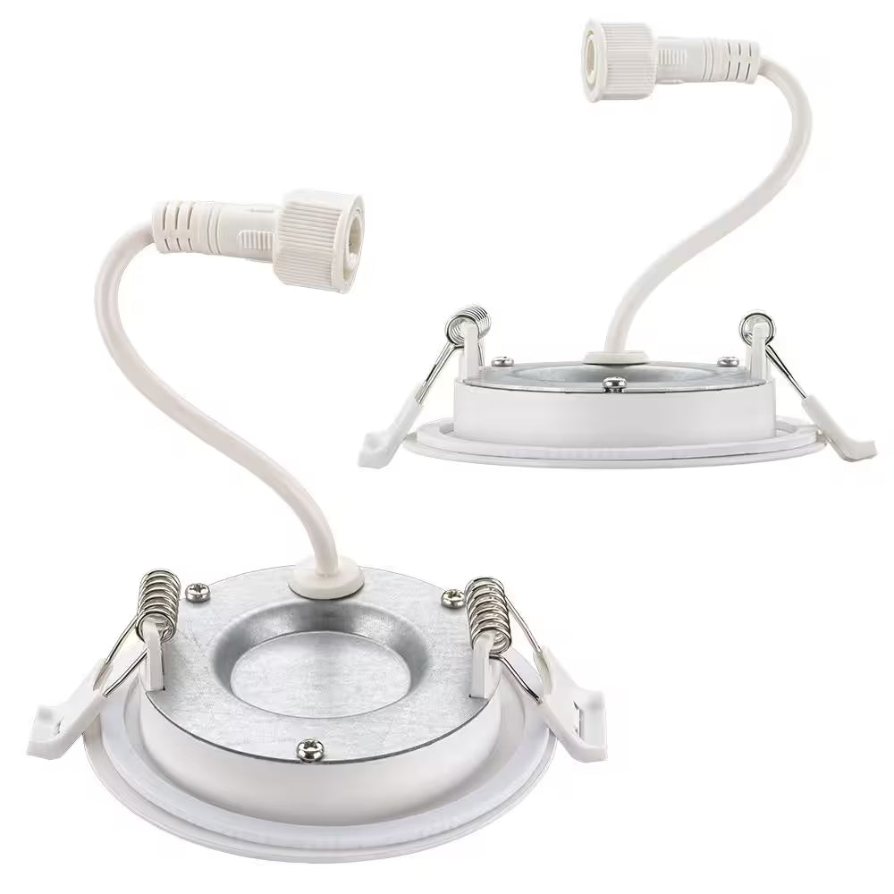 3 In. Canless Integrated LED Recessed Light Trim 550 Lumens Adjustable CCT Kitchen Bathroom Remodel Wet Rated Dimmable