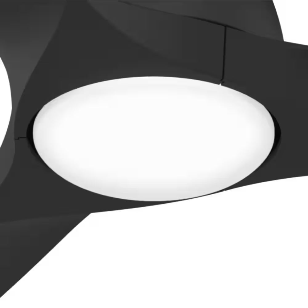 Triflow 52 In. LED Indoor/Outdoor Matte Black Ceiling Fan with Light Kit and Remote Included