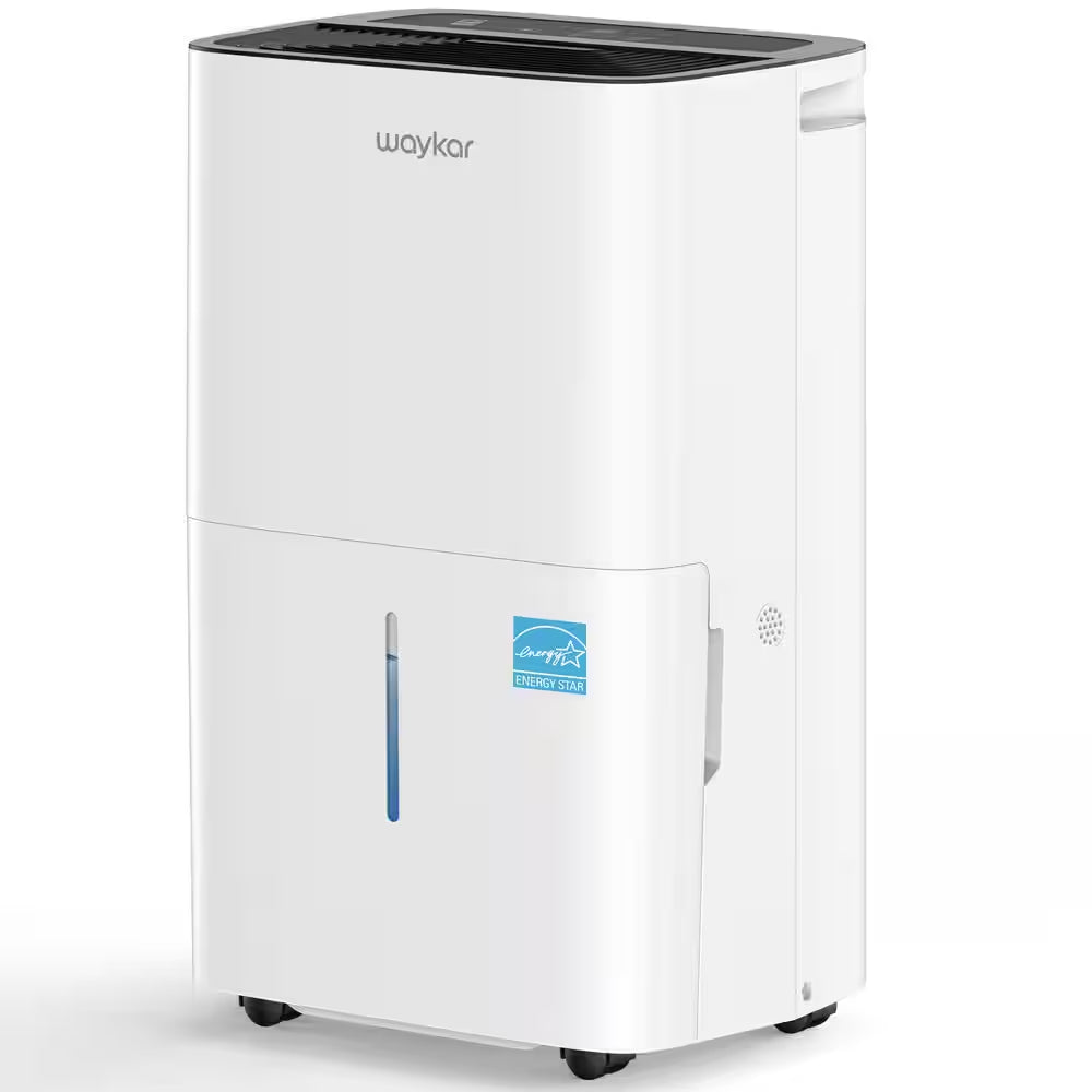 80 Pt. 5,000 Sq. Ft. Energy Star Portable Dehumidifier with Bucket and Drain Hose for Bedroom, Basement in White